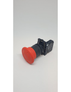 Mygtukas-raudonas 40mm grybas su fiksacija ir NC kontaktu