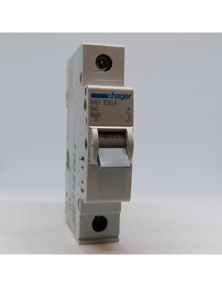 Automatinis jungiklis 1P B6A 6kA Hager