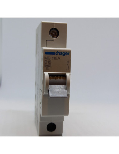 Automatinis jungiklis 1P B16A 6kA Hager