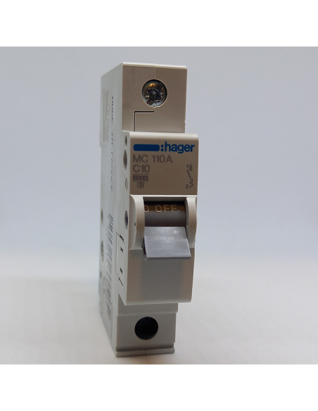 Automatinis jungiklis 1P C10A 6kA Hager