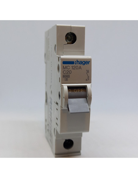 Automatinis jungiklis 1P C20A 6kA Hager