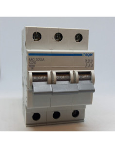 Automatinis jungiklis 3P C20A 6kA Hager