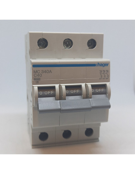 Automatinis jungiklis 3P C40A 6kA Hager