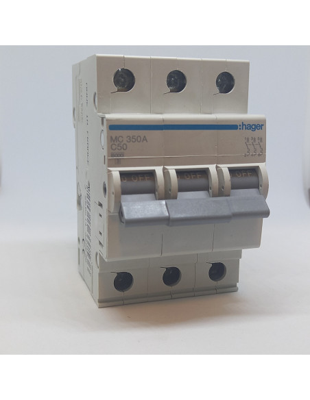 Automatinis jungiklis 3P C50A 6kA Hager