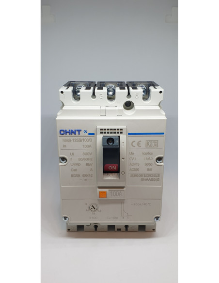 Automatinis jungiklis MCCB NM8-125S 100A 50kA CHINT