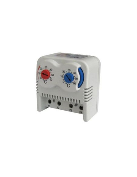 Termostatas vedinimui/šildymui 10A 250V NO+NC 0-60C