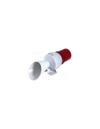 KLF Mini sirena su raudonu švyturiu Auer Signal 230VAC 88dB IP43