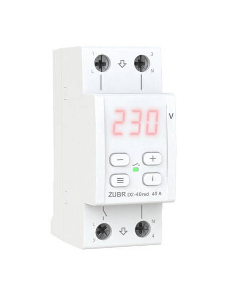 Įtampos relė ZUBR D2-40 red