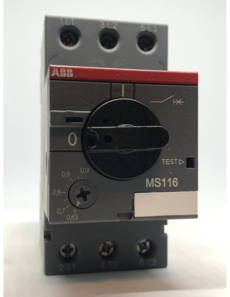 MS116-1.0 ABB Variklio apsaugos automatas 0.63-1A