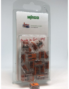 Universali 2 laidų jungtis 2x0.2-4mm2, 20vnt WAGO