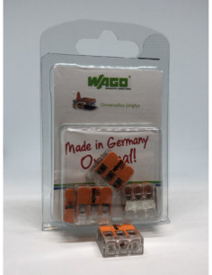 Universali 3 laidų jungtis 3x0.2-4mm2, 5vnt WAGO