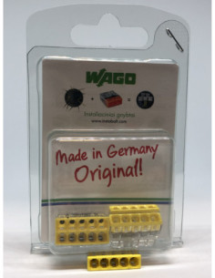 Geltona 5 laidų jungtis WAGO 2273-205, 0.5-2.5mm2, 24A,5vnt