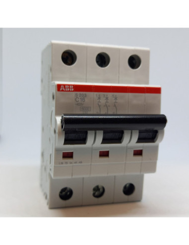 Automatinis jungiklis 3P C16A 6kA S203-C16 ABB