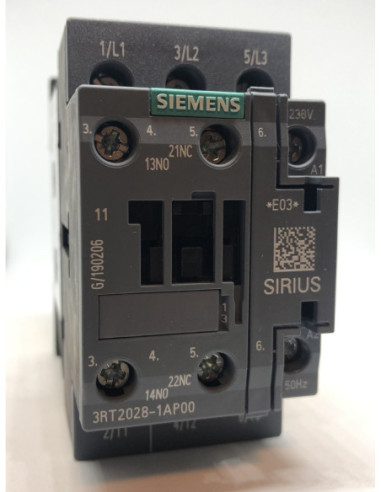 SIRIUS Kontaktorius S0 18.5kW 38A 1NO+1NC 230VAC SIEMENS
