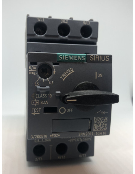 Variklio apsaugos automatas 4.5-6.3A S00 Siemens