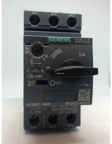 Variklio apsaugos automatas 10-16A S0 Siemens