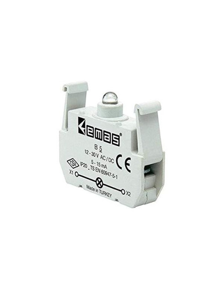 EMAS Kontaktas su baltu LED 12-30VDC