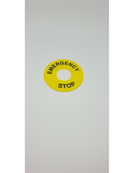 Geltonas žiedas EMERGENCY STOP